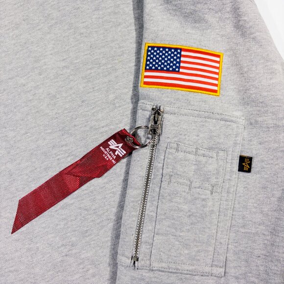 Alpha Industries Men's Space Shuttle Sweatshirt Gray - Size Small - Picture 4 of 10